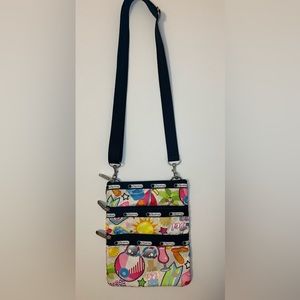 LeSportsac Three Zipper Vacation Crossbody Bag
